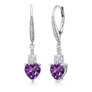 Amethyst - February_Earrings in 925 Sterling Silver