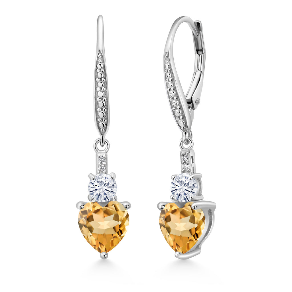 Citrine - November_Earrings in 925 Sterling Silver