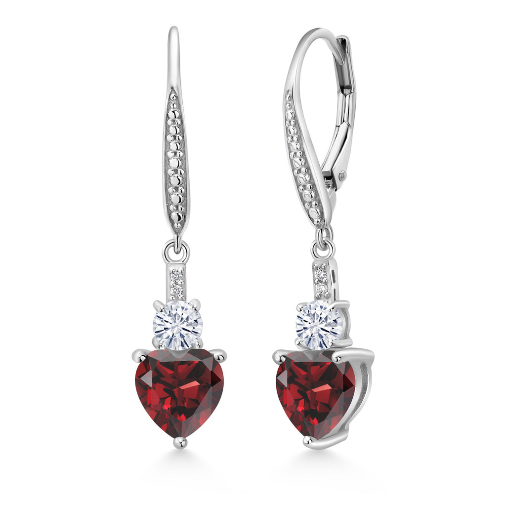 Garnet - January_Earrings in 925 Sterling Silver