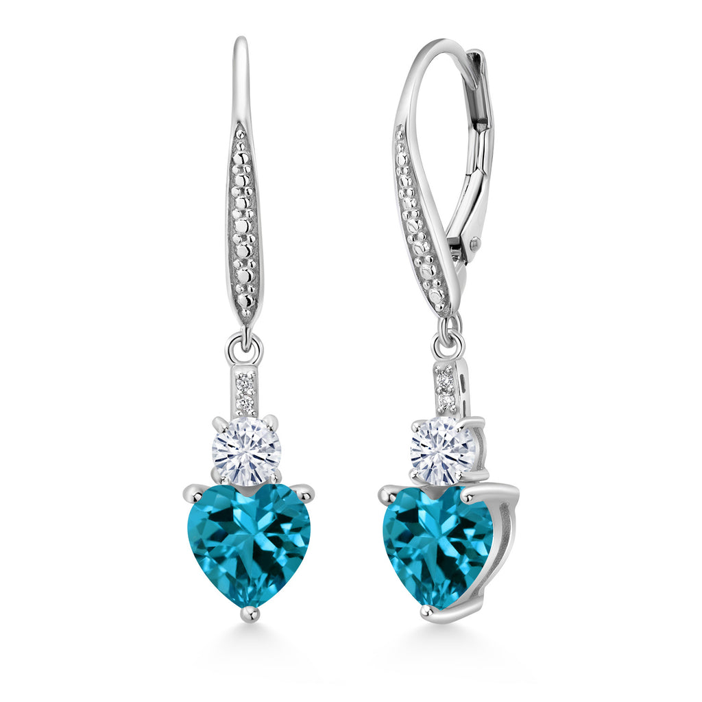 London Blue Topaz - November_Earrings in 925 Sterling Silver