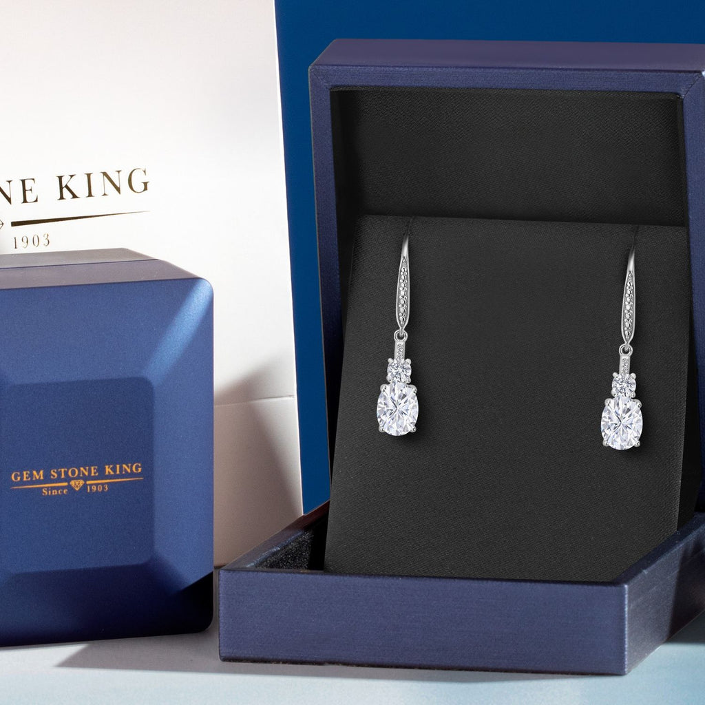 Near Colorless (GH) and E - F_Earrings in 925 Sterling Silver