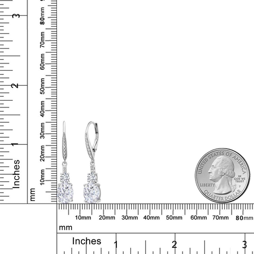 Near Colorless (GH) and E - F_Earrings in 925 Sterling Silver