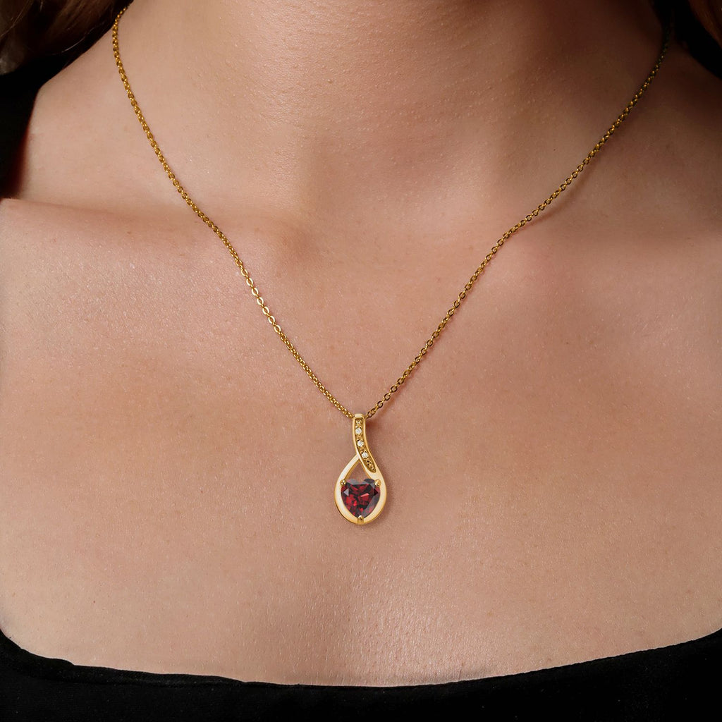 Pendant Earrings Set in 925 Yellow Gold Plated Silver