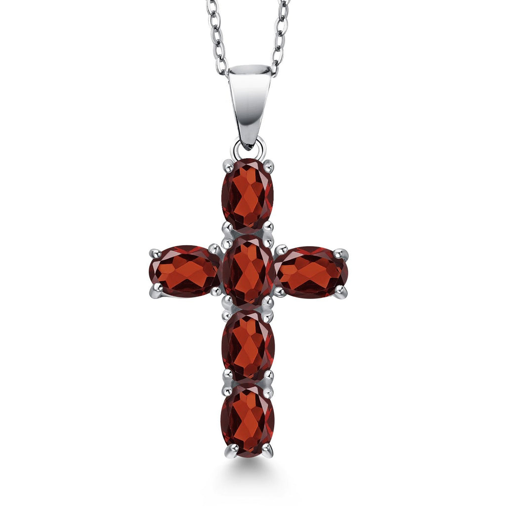 Garnet - January_Pendant in 925 Sterling Silver