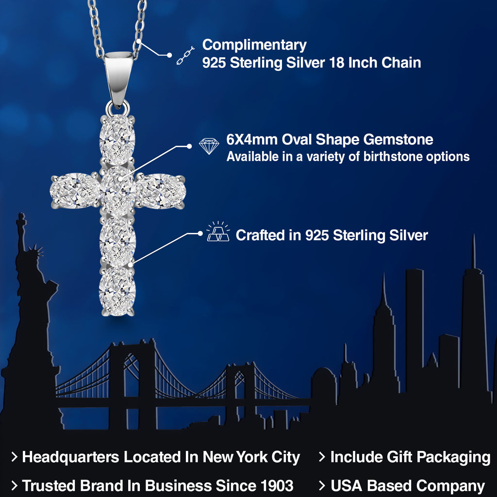 White Lab Grown Diamond_Pendant in 925 Sterling Silver