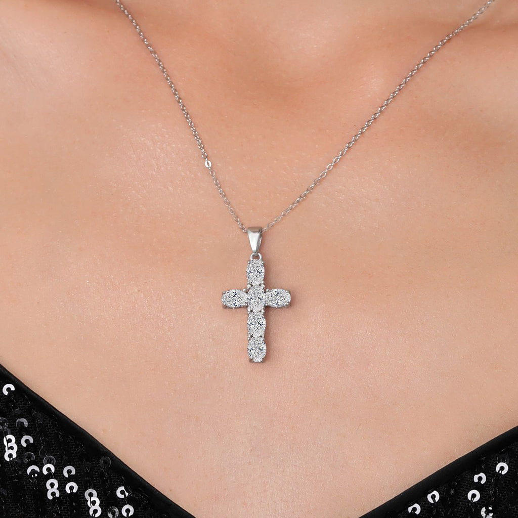 White Lab Grown Diamond_Pendant in 925 Sterling Silver