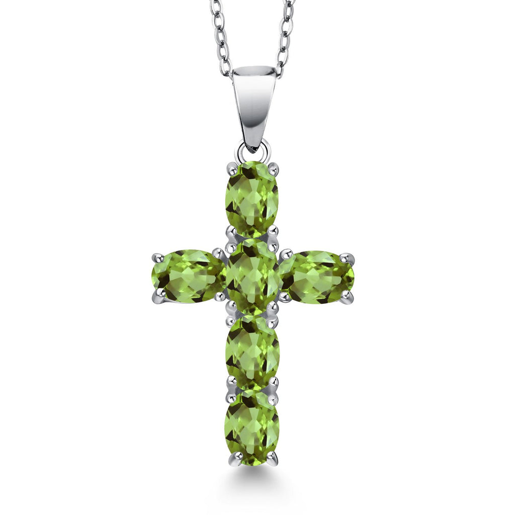 Peridot - August_Pendant in 925 Sterling Silver