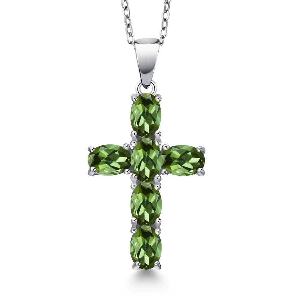 Green Tourmaline - October_Pendant in 925 Sterling Silver