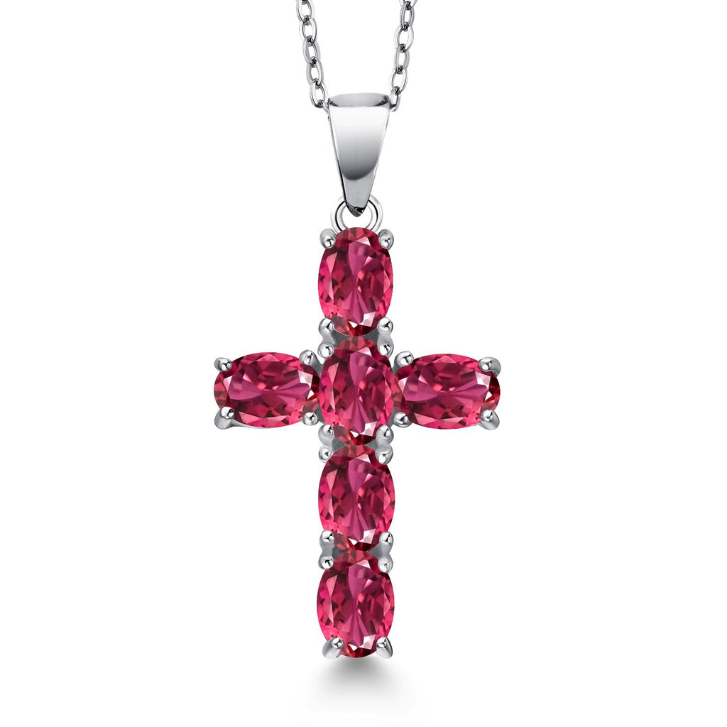 Pink Tourmaline - October_Pendant in 925 Sterling Silver