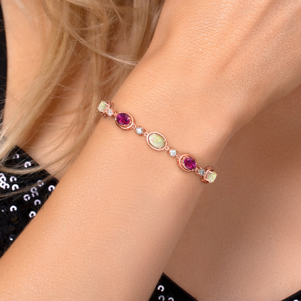 Bracelet in 925 Rose Gold Plated Silver