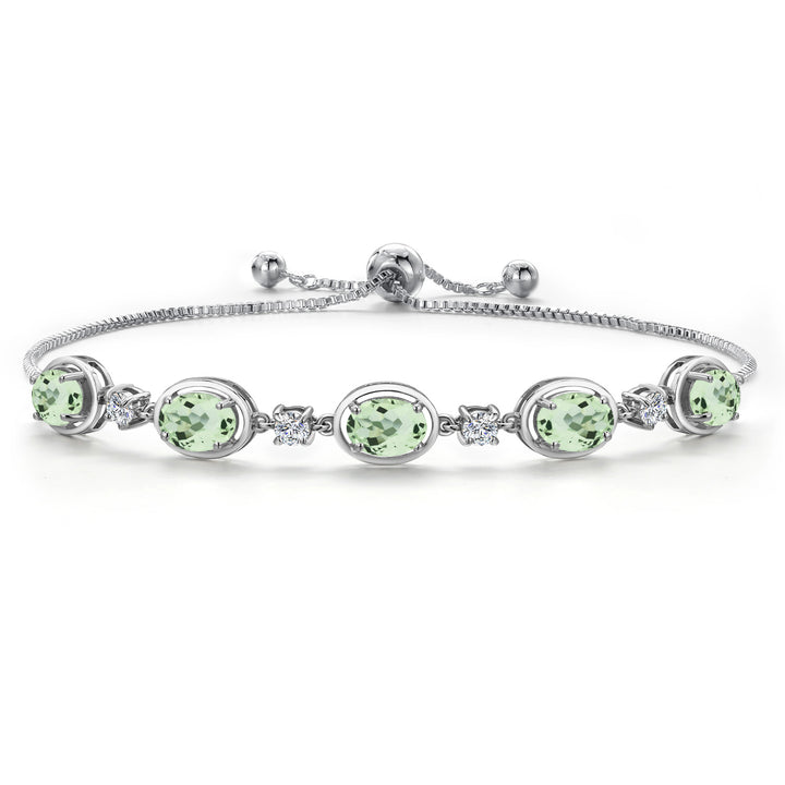 Prasiolite_Bracelet in 925 Sterling Silver