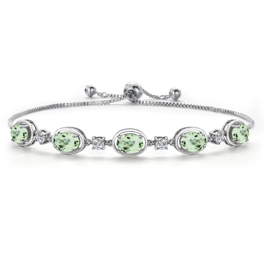 Prasiolite_Bracelet in 925 Sterling Silver