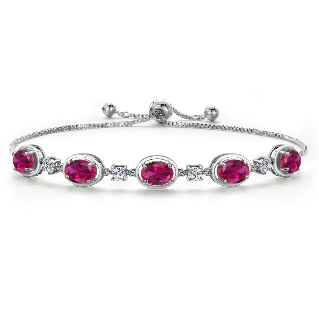 Created Ruby - July_Bracelet in 925 Sterling Silver