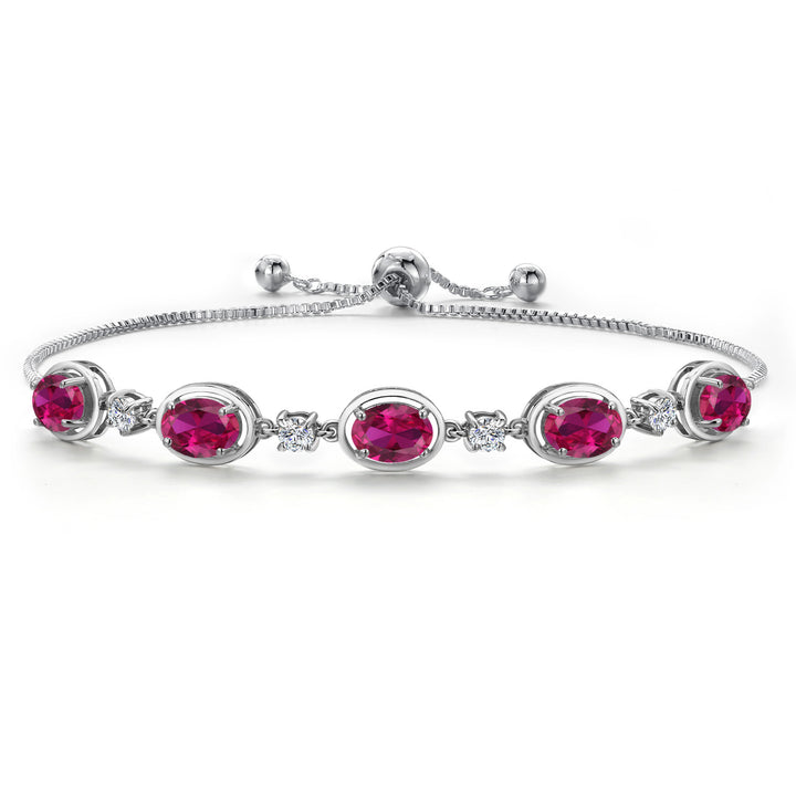 Created Ruby - July_Bracelet in 925 Sterling Silver