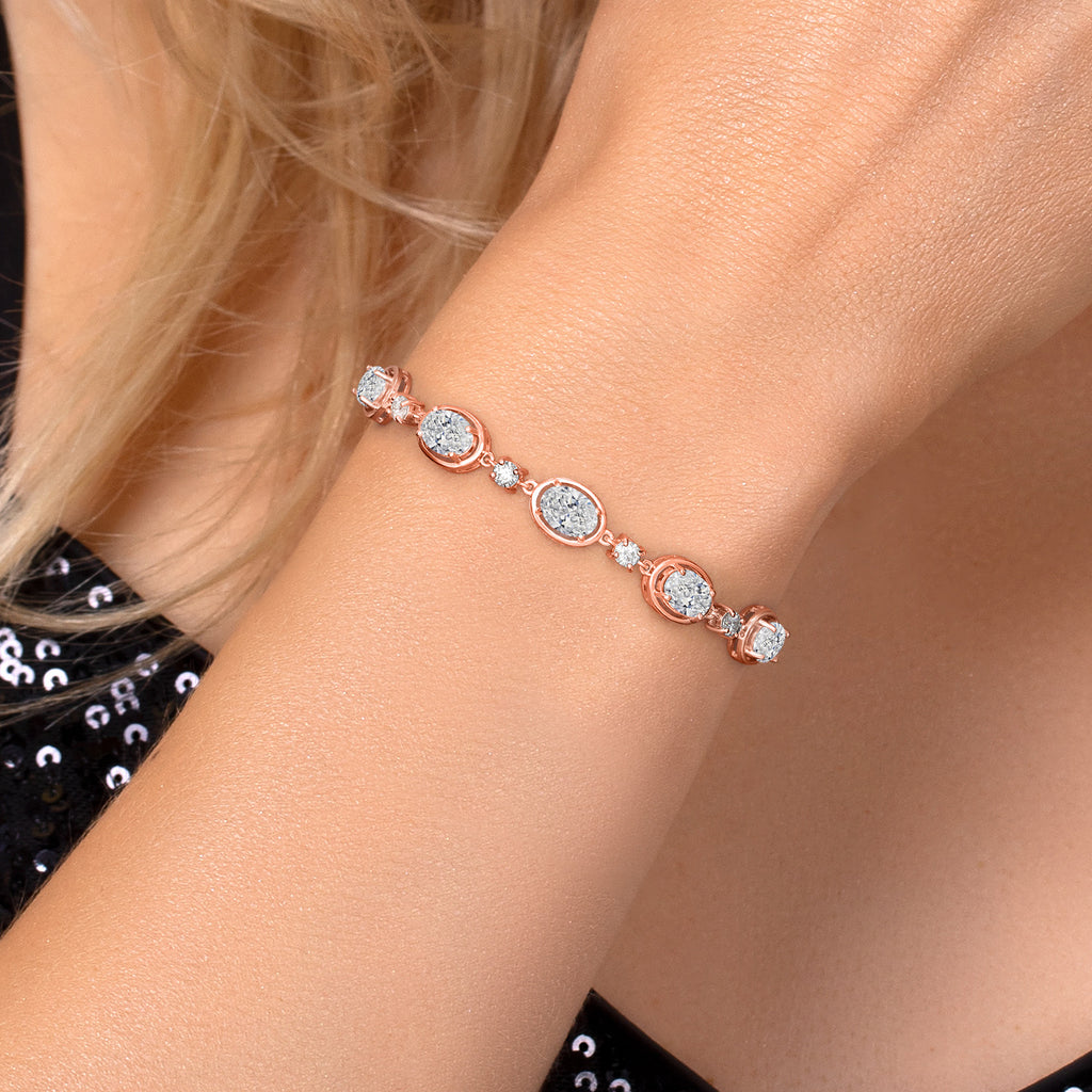 Bracelet in 925 Rose Gold Plated Silver