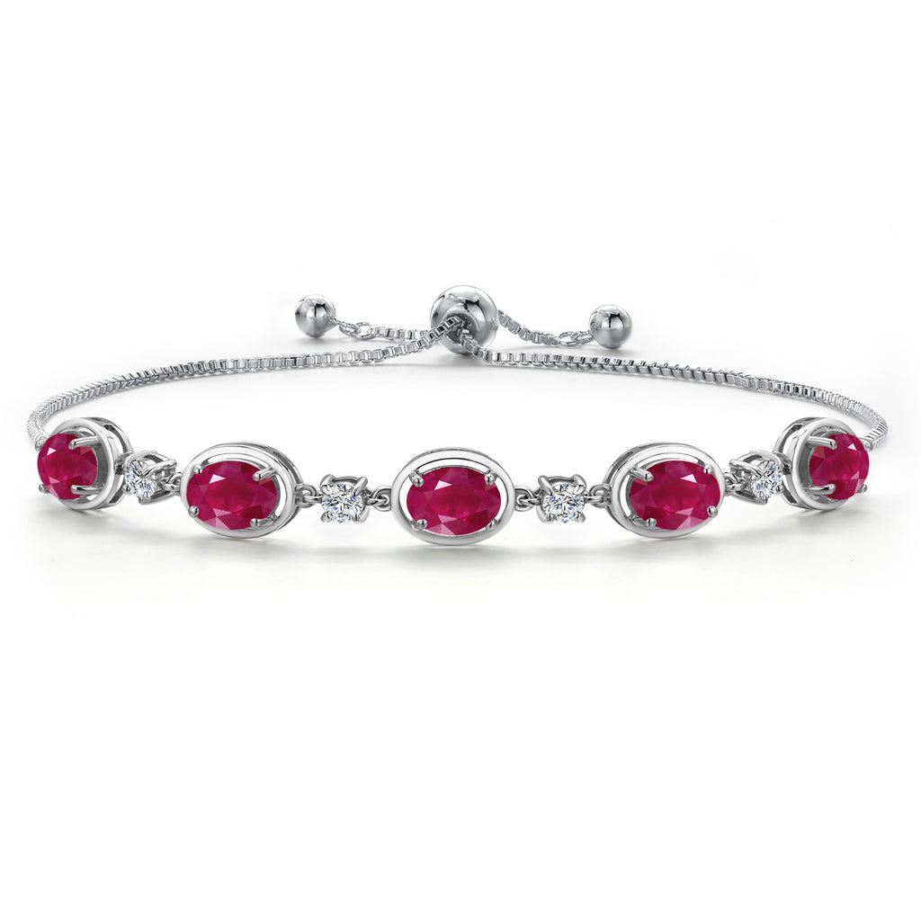 Ruby - July_Bracelet in 925 Sterling Silver