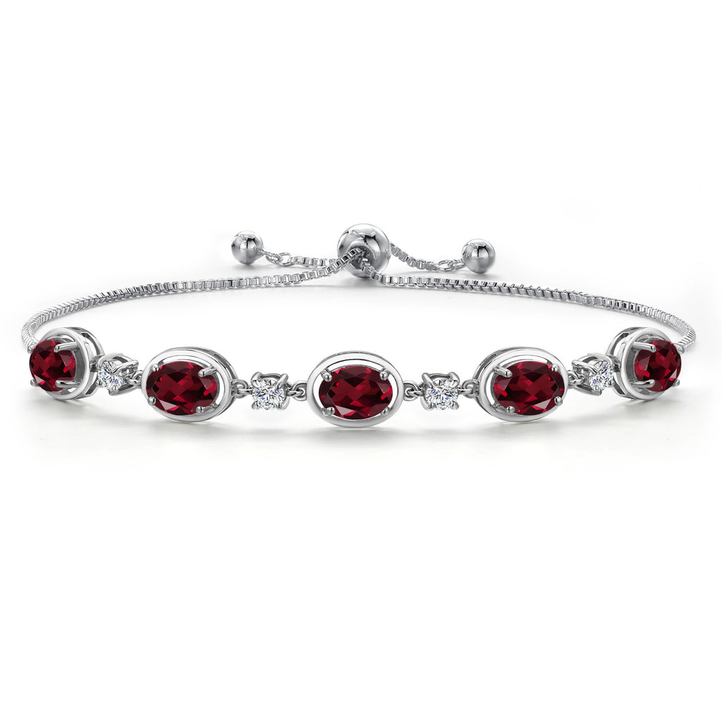 Rhodolite Garnet_Bracelet in 925 Sterling Silver