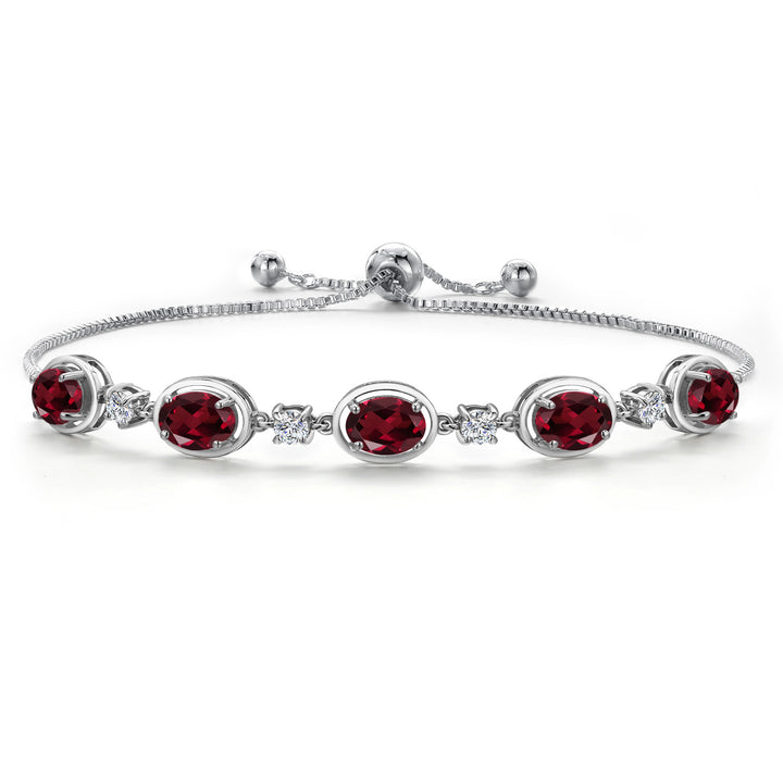 Rhodolite Garnet_Bracelet in 925 Sterling Silver