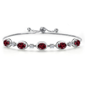 Rhodolite Garnet_Bracelet in 925 Sterling Silver