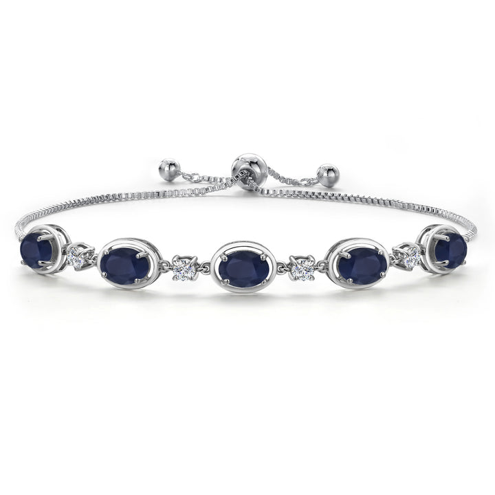 Blue Sapphire - September_Bracelet in 925 Sterling Silver