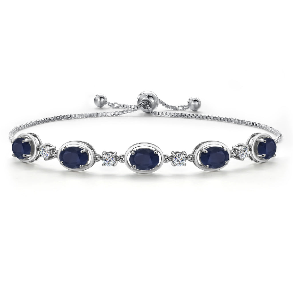 Blue Sapphire - September_Bracelet in 925 Sterling Silver