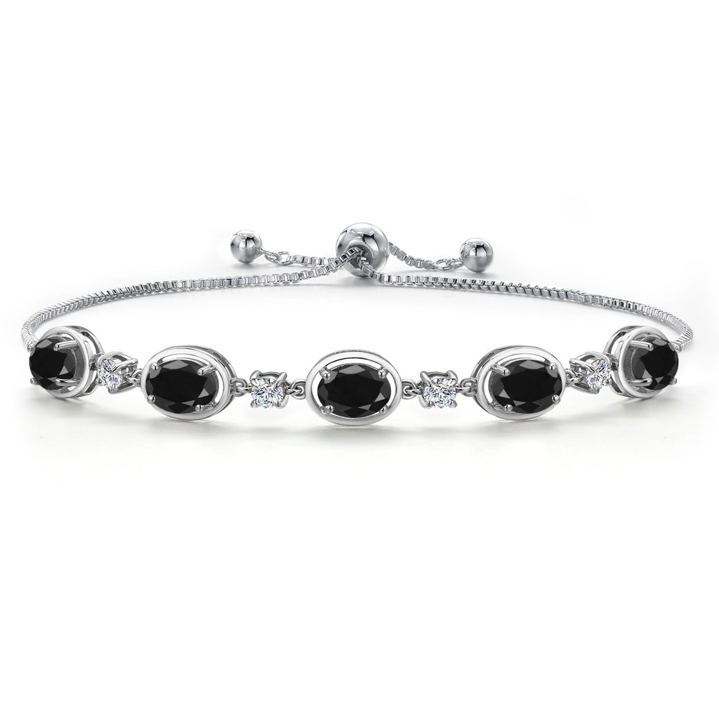 Black Sapphire - September_Bracelet in 925 Sterling Silver