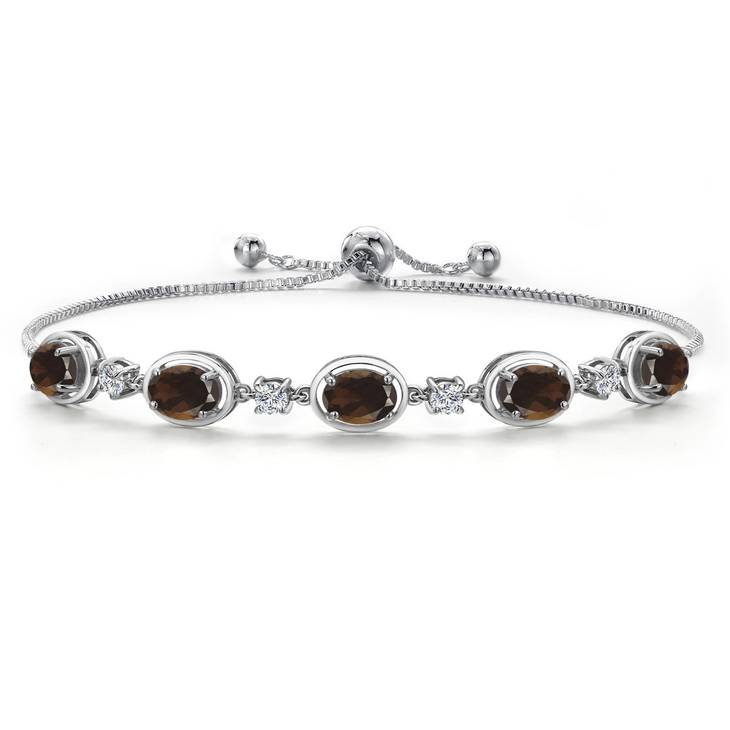 Smoky Quartz_Bracelet in 925 Sterling Silver