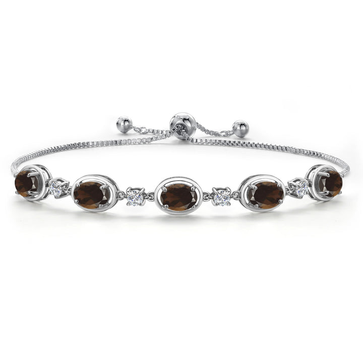 Smoky Quartz_Bracelet in 925 Sterling Silver