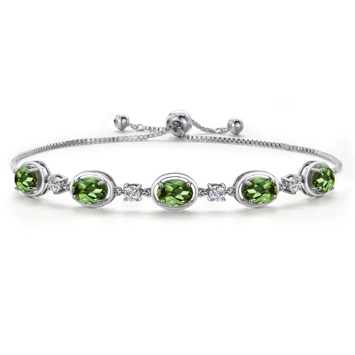 Green Tourmaline - October_Bracelet in 925 Sterling Silver