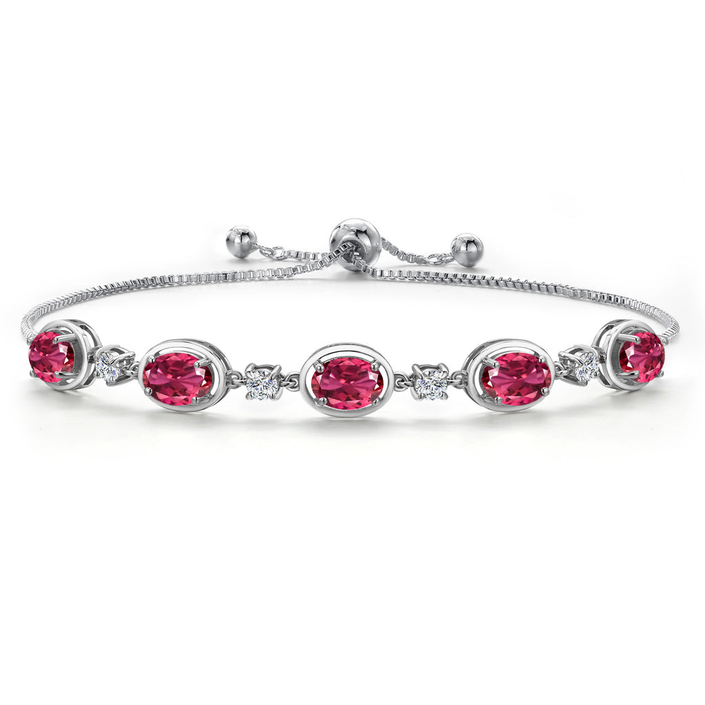 Pink Tourmaline - October_Bracelet in 925 Sterling Silver