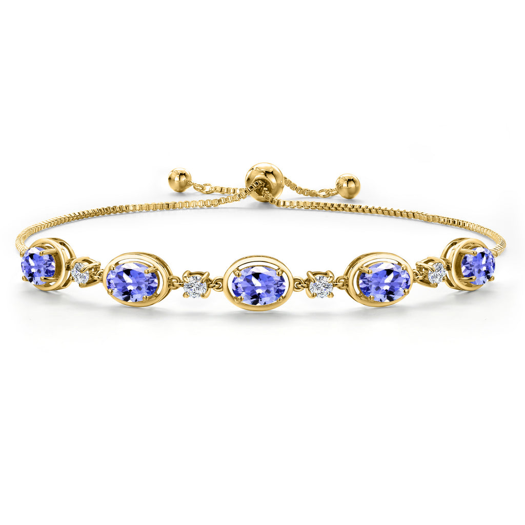Tanzanite - December_Bracelet in 925 Yellow Gold Plated Silver