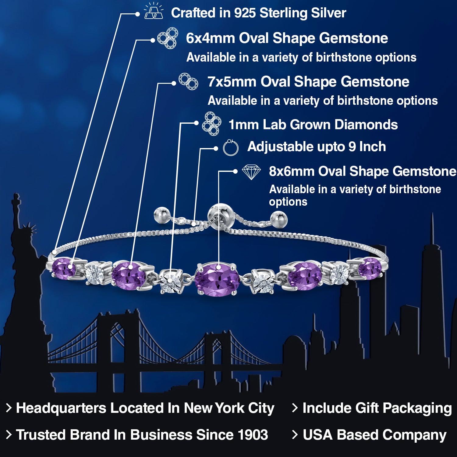 Bracelet in 925 Sterling Silver