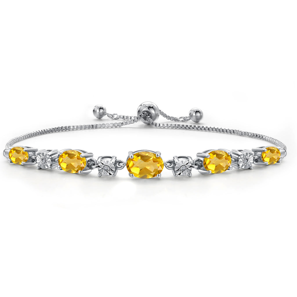 Citrine - November_925 Sterling Silver_Bracelet in 925 Sterling Silver