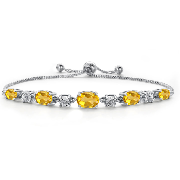 Citrine - November_925 Sterling Silver_Bracelet in 925 Sterling Silver