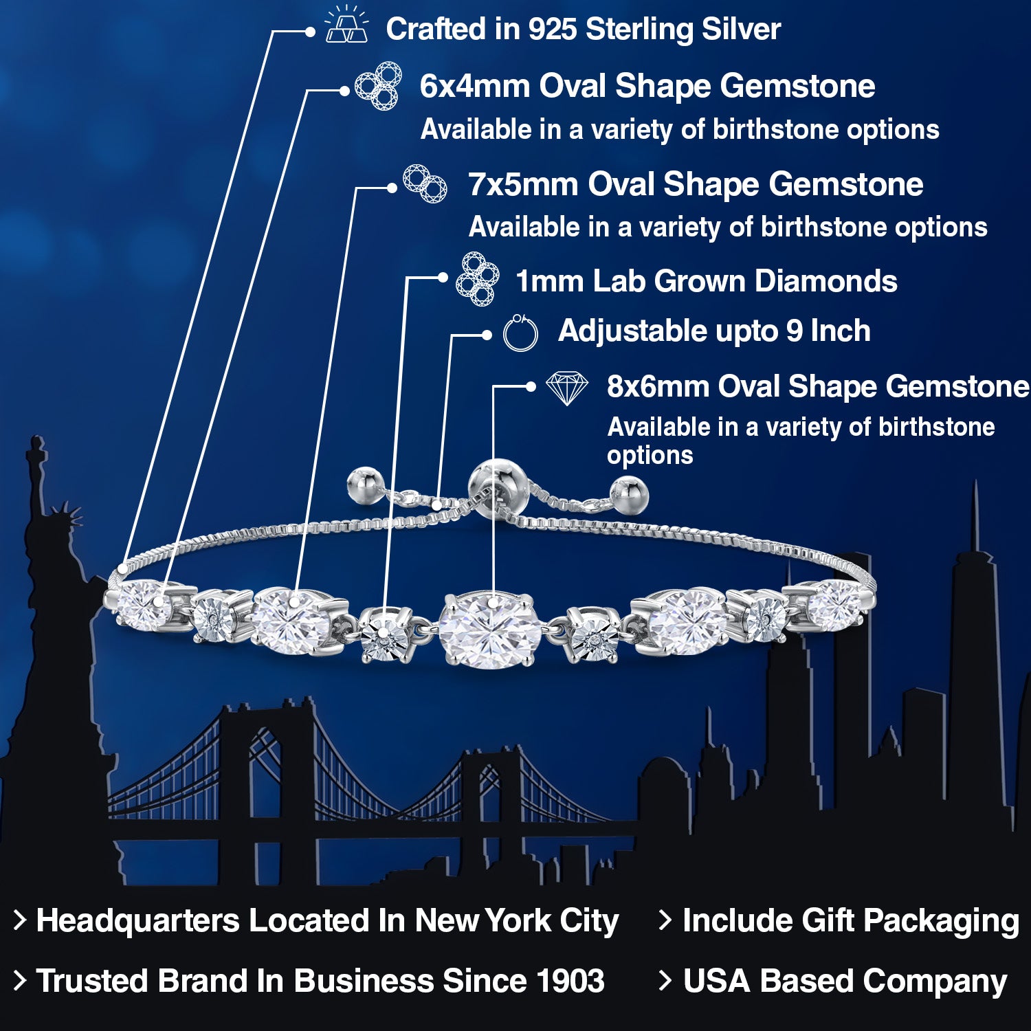 Bracelet in 925 Sterling Silver