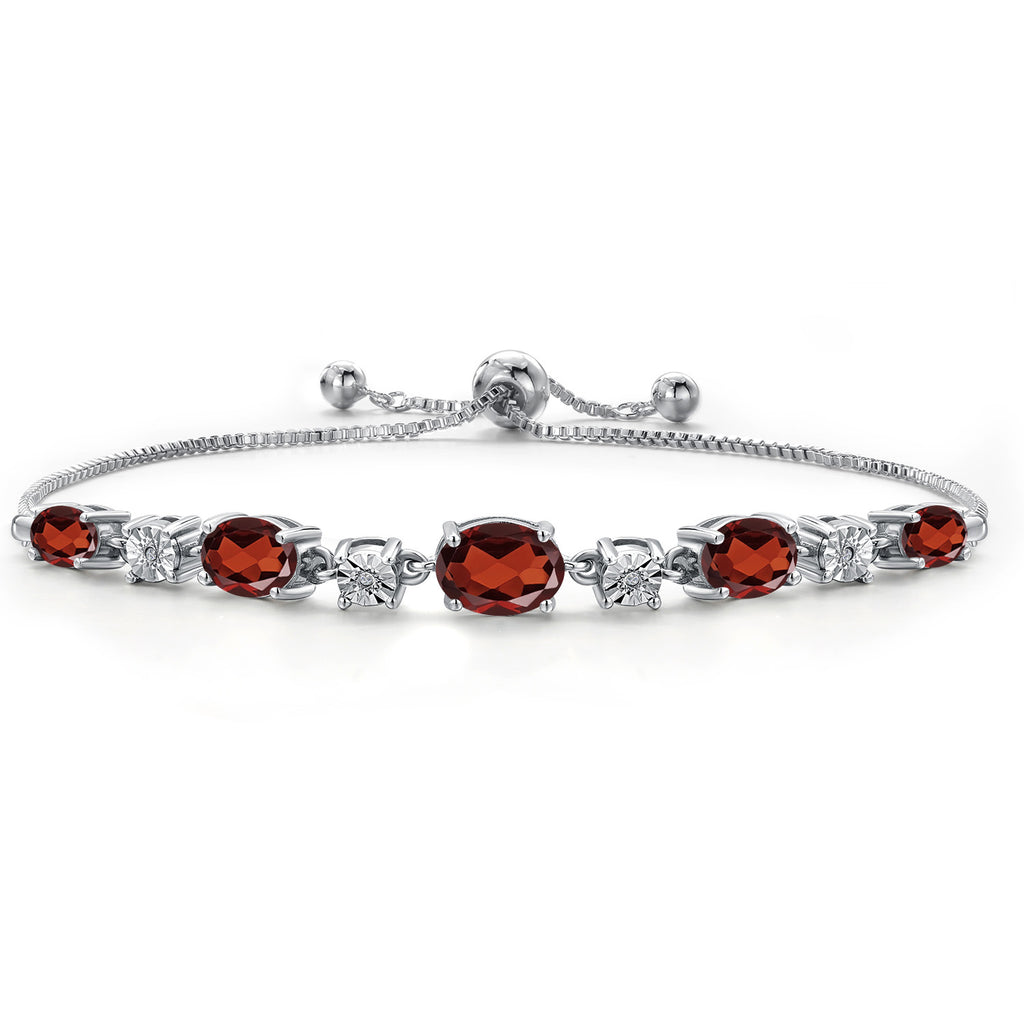 Garnet - January_925 Sterling Silver_Bracelet in 925 Sterling Silver
