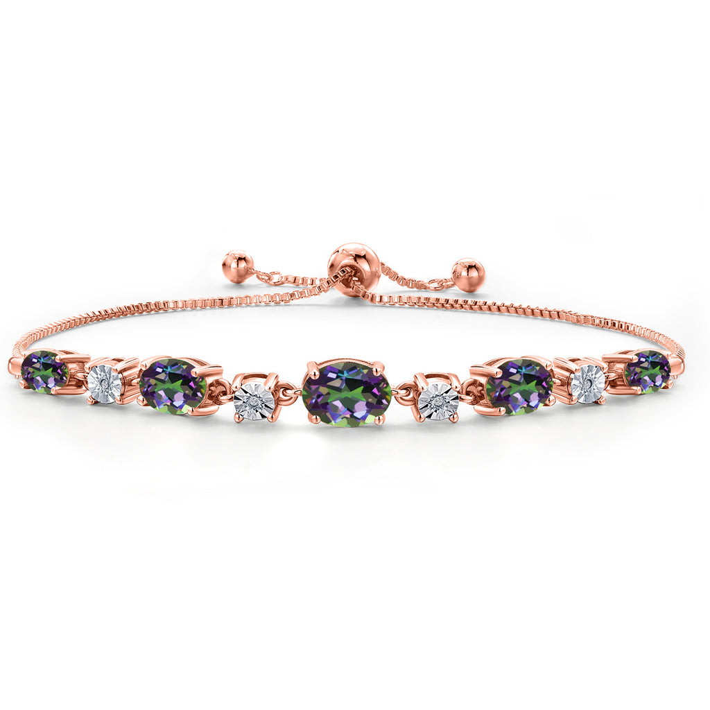 Green Mystic Topaz_925 Rose Gold Plated Silver_Bracelet in 925 Rose Gold Plated Silver