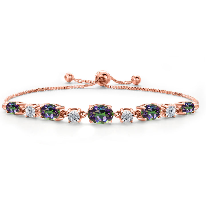 Green Mystic Topaz_925 Rose Gold Plated Silver_Bracelet in 925 Rose Gold Plated Silver