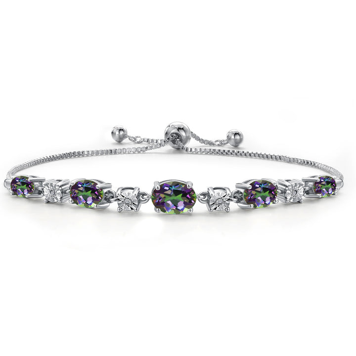 Green Mystic Topaz_925 Sterling Silver_Bracelet in 925 Sterling Silver