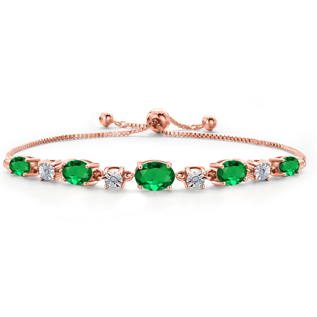 Nano Emerald - May_925 Rose Gold Plated Silver_Bracelet in 925 Rose Gold Plated Silver