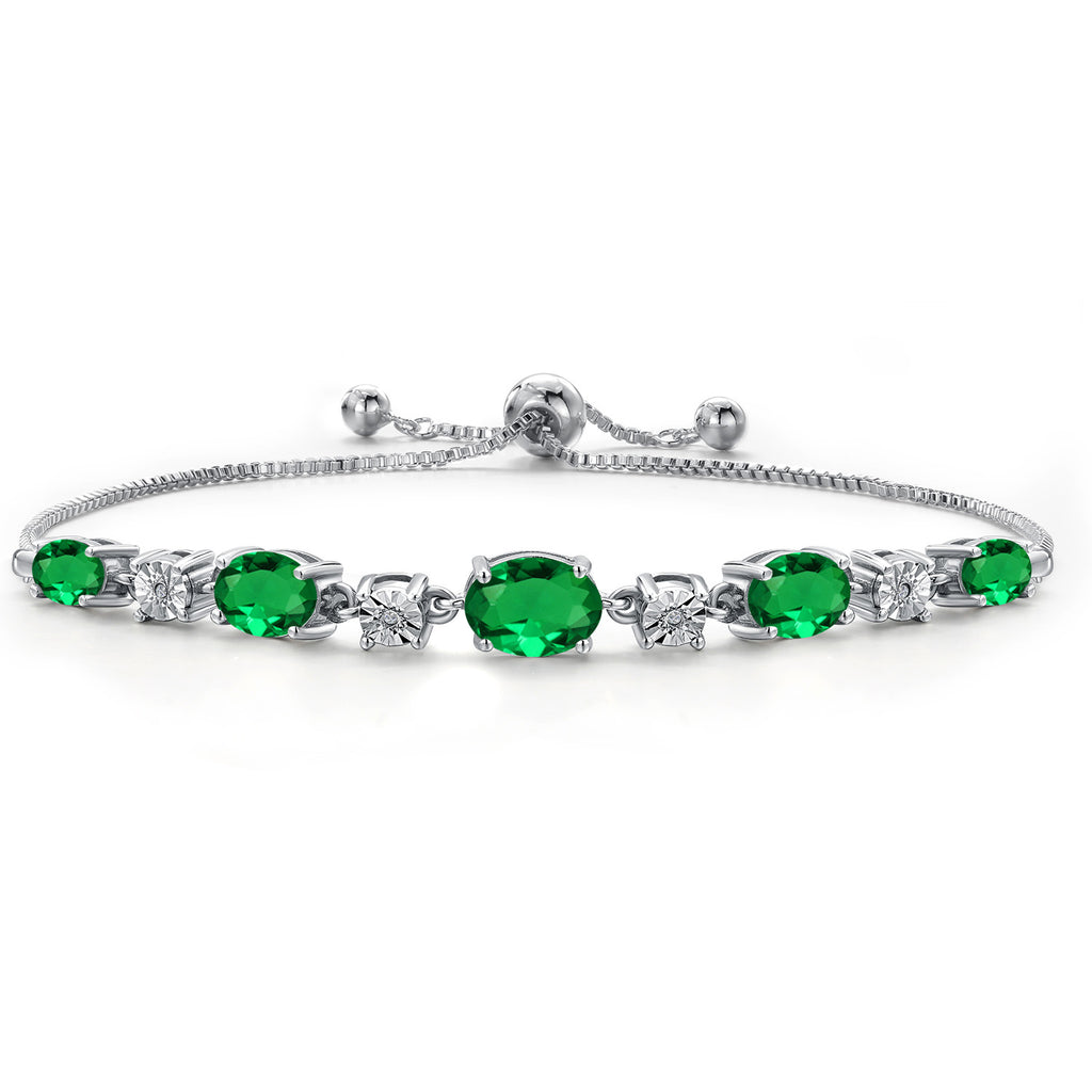 Nano Emerald - May_925 Sterling Silver_Bracelet in 925 Sterling Silver