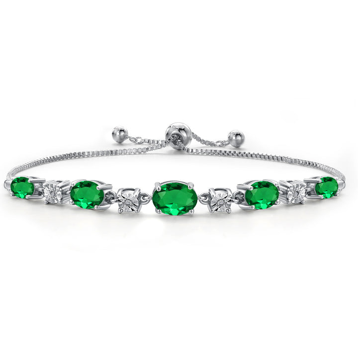 Nano Emerald - May_925 Sterling Silver_Bracelet in 925 Sterling Silver