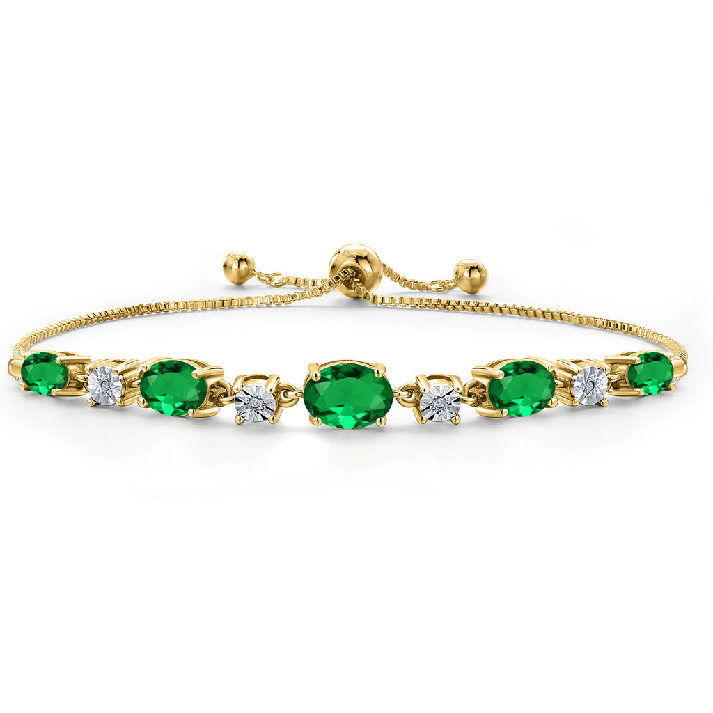 Nano Emerald - May_925 Yellow Gold Plated Silver_Bracelet in 925 Yellow Gold Plated Silver