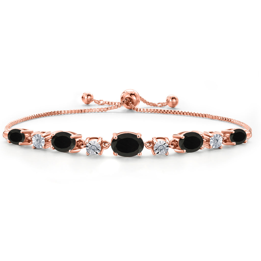 Onyx - December_925 Rose Gold Plated Silver_Bracelet in 925 Rose Gold Plated Silver