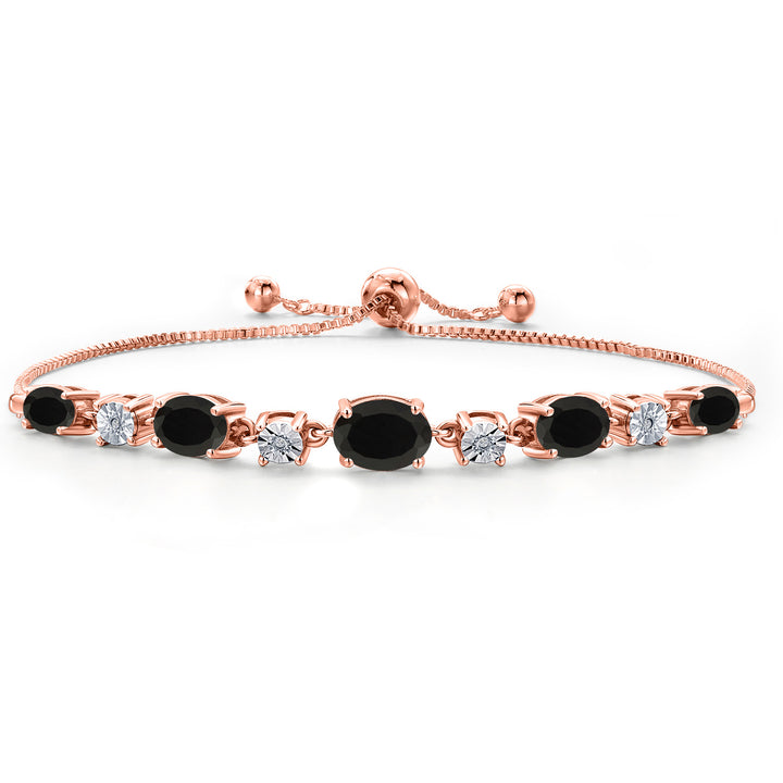 Onyx - December_925 Rose Gold Plated Silver_Bracelet in 925 Rose Gold Plated Silver