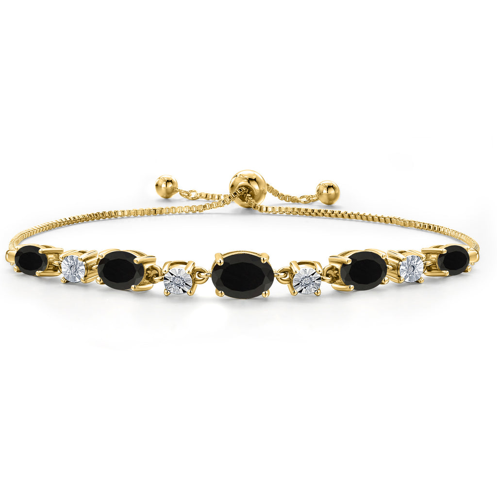 Onyx - December_925 Yellow Gold Plated Silver_Bracelet in 925 Yellow Gold Plated Silver