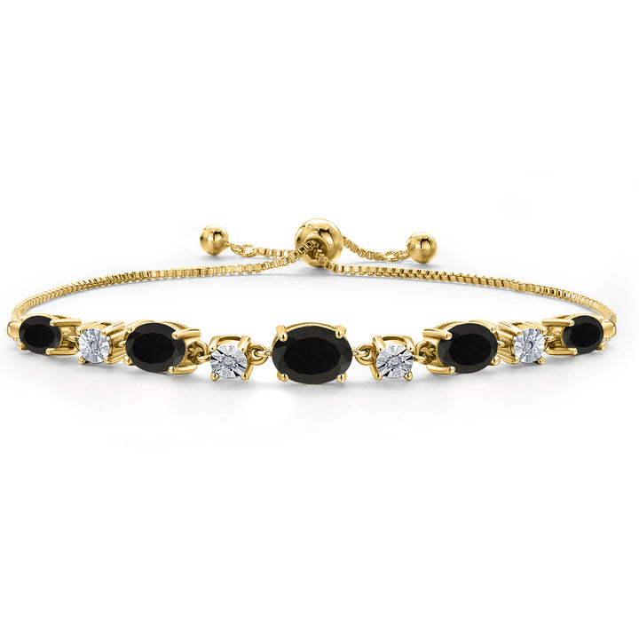 Onyx - December_925 Yellow Gold Plated Silver_Bracelet in 925 Yellow Gold Plated Silver