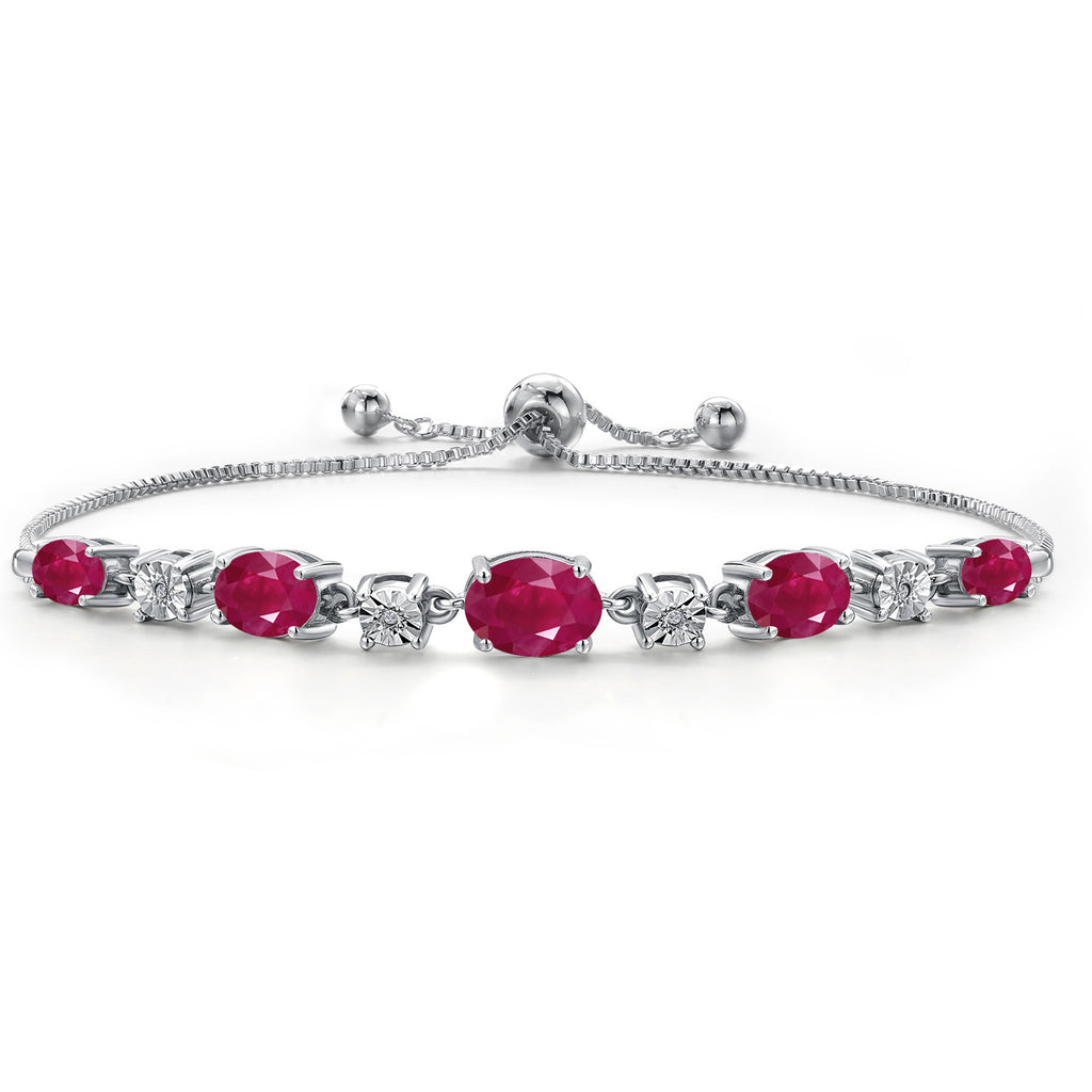 Ruby - July_925 Sterling Silver_Bracelet in 925 Sterling Silver