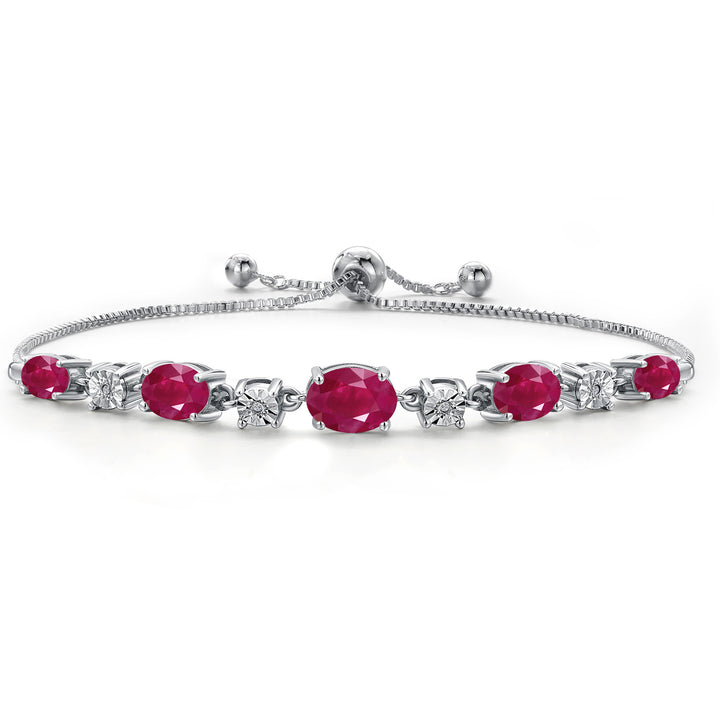 Ruby - July_925 Sterling Silver_Bracelet in 925 Sterling Silver