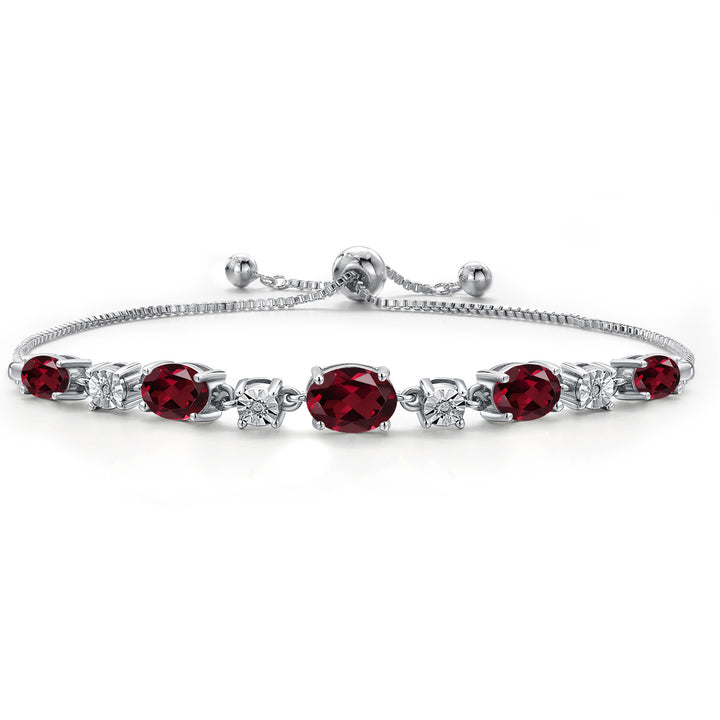 Rhodolite Garnet_925 Sterling Silver_Bracelet in 925 Sterling Silver